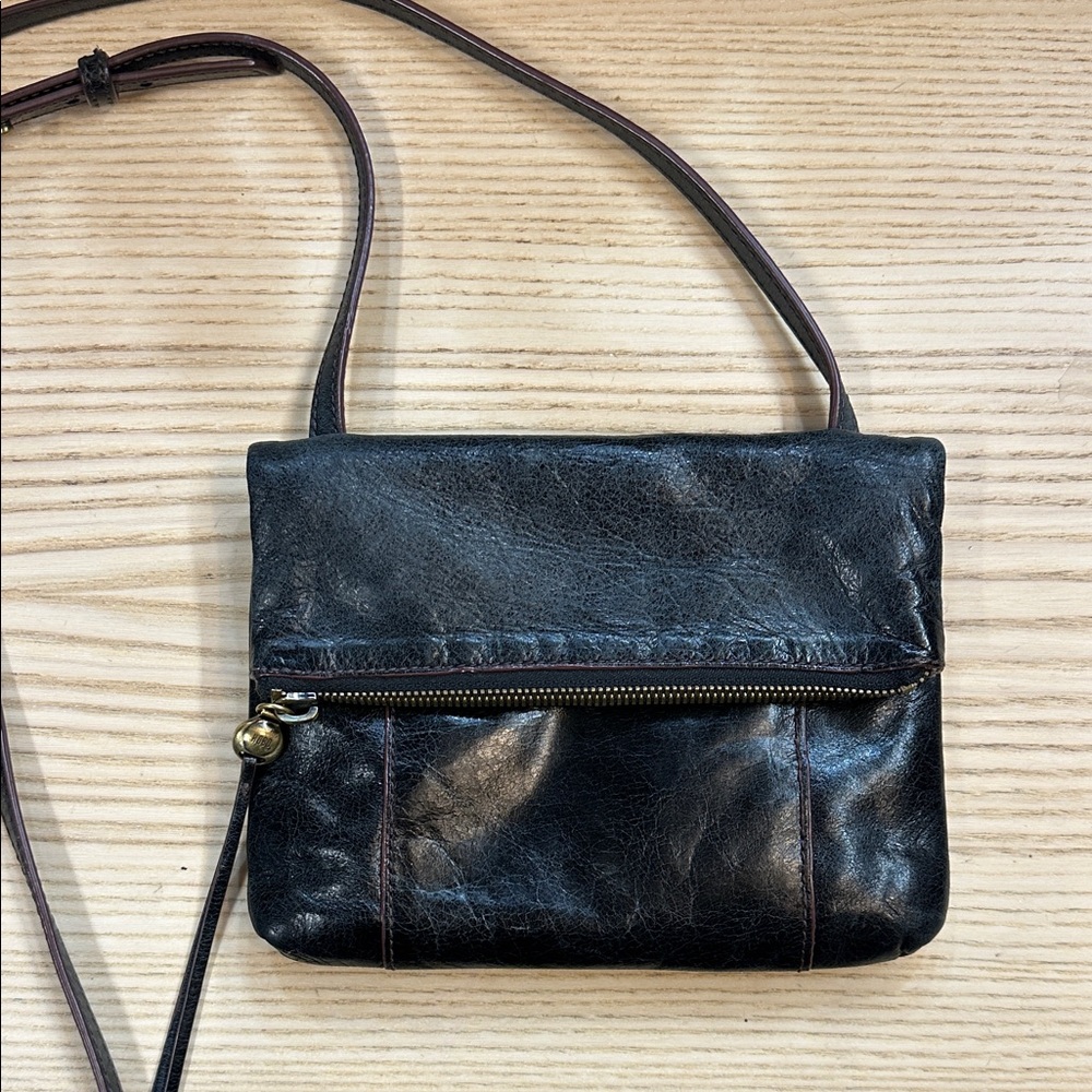 Elegant Brown Leather HOBO Crossbody Bag